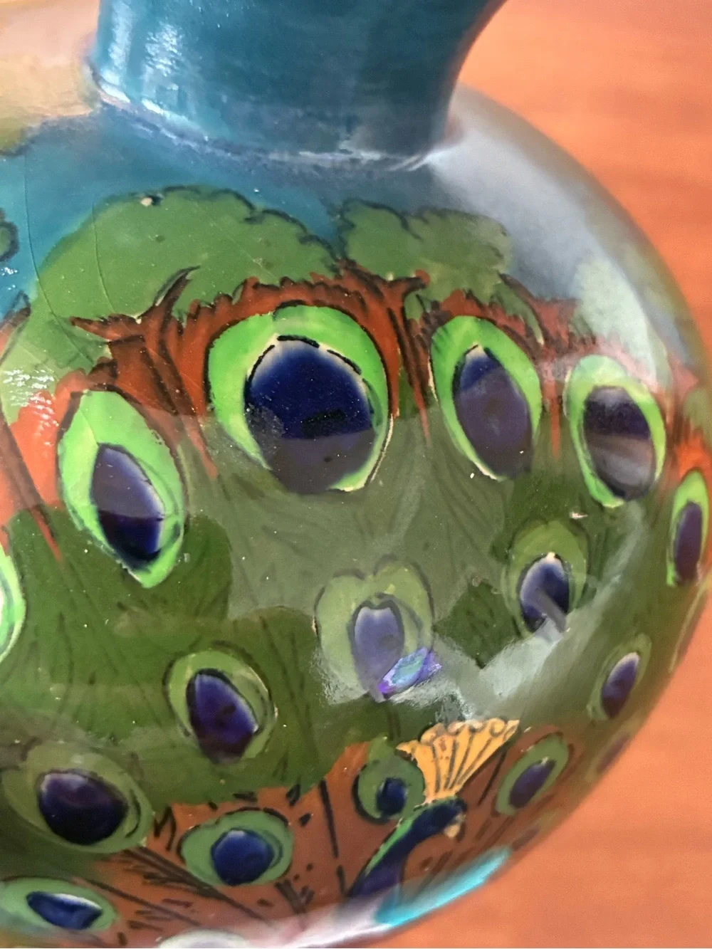 Wileman Intarsio Peacock Vase